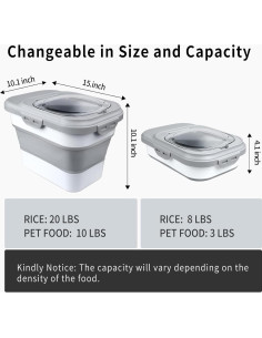 Contenedor de Almacenamiento de Alimentos Komzon 9 kg Plegable 2