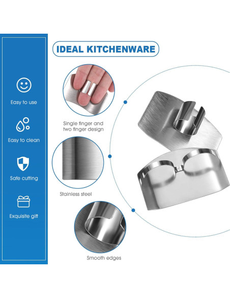 Juego de 9 Protectores de Dedos CHENGU Acero Inoxidable