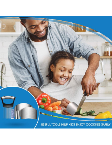 Juego de 9 Protectores de Dedos CHENGU Acero Inoxidable