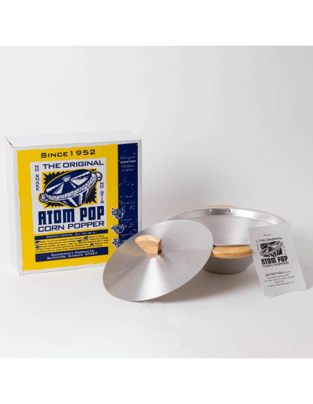 Popcorn Popper Atom Pop 2.5L Aluminio Plata Popcorn Popper Atom Pop 2.5L Aluminio Plata