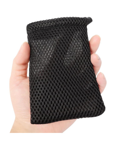 uxcell Bolsa de Malla Nylon 3 Pcs 13 x 9 cm Negra