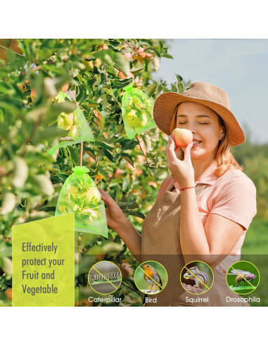 Bolsas de Protección de Frutas RIFNY 100 Pcs 15x20 cm Verde