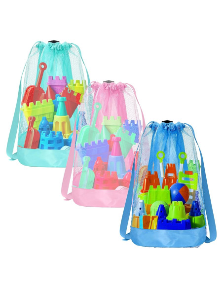 Bolsa de Juguetes de Playa Vodolo 3pcs Malla Secado Rápido Bolsa de Juguetes de Playa Vodolo 3pcs Malla Secado Rápido