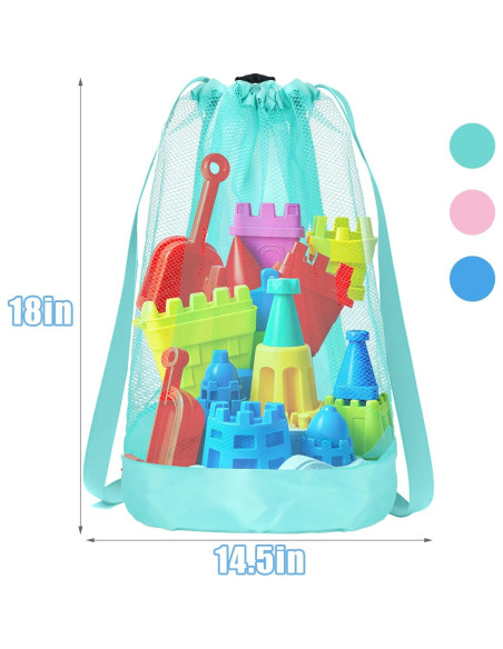 Bolsa de Juguetes de Playa Vodolo 3pcs Malla Secado Rápido Bolsa de Juguetes de Playa Vodolo 3pcs Malla Secado Rápido
