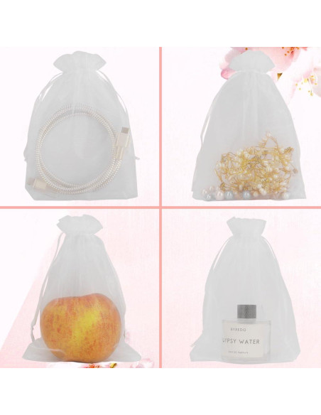 Bolsas de Organza 50 Pcs 12,7 x 17,8 cm Diueoly Bolsas de Organza 50 Pcs 12,7 x 17,8 cm Diueoly