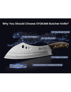 Cuchillo de Carnicero SYOKAMI 25,4 cm Acero Alto Carbono 2