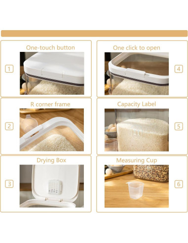 Contenedor de Almacenamiento de Harina LivLab 11L