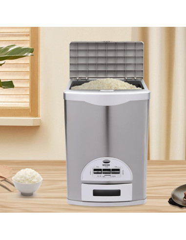 Dispensador de Arroz Acero Inoxidable 14,97 kg con Sellado