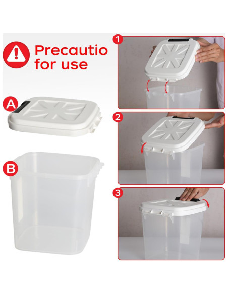 Dispensador de Arroz LivLab 25KG Contenedor Alimentos Dispensador de Arroz LivLab 25KG Contenedor Alimentos