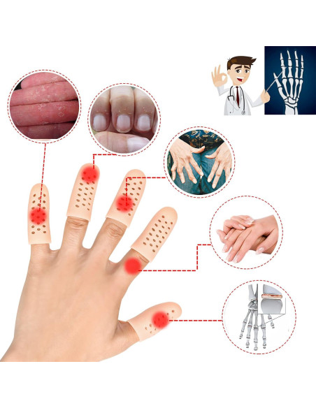 Fundas de Dedos de Gel Pnrskter 14 PCS Transpirables Fundas de Dedos de Gel Pnrskter 14 PCS Transpirables