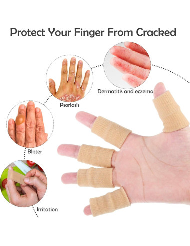 Skylety 30 Fundas para Dedos Transpirables Beige
