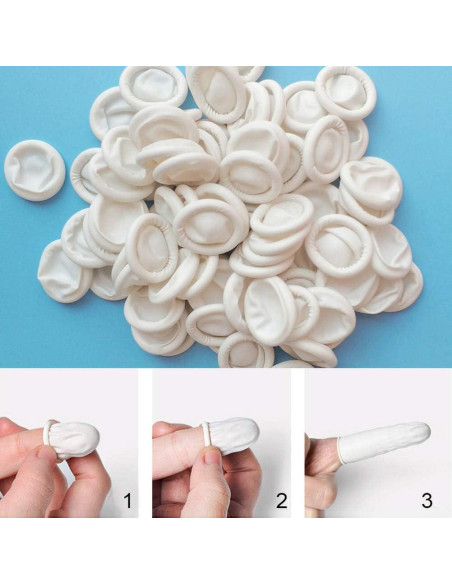 Protectores de Dedo RIKWOG de Láttex Medianos 135 pcs Protectores de Dedo RIKWOG de Láttex Medianos 135 pcs