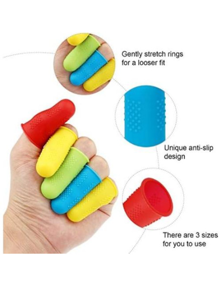32 Protectores de Dedos de Silicona Outus para Oficina 32 Protectores de Dedos de Silicona Outus para Oficina