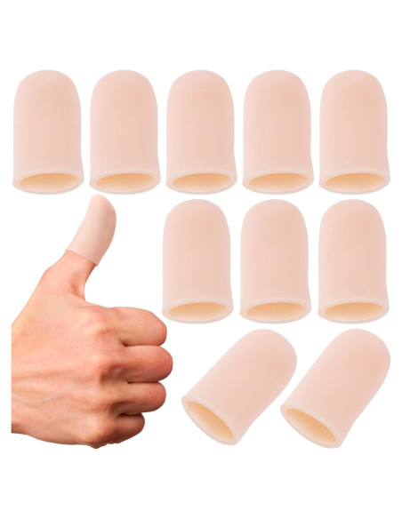 10 Fundas de Gel para Dedos HINZIC - Protector Silicona 10 Fundas de Gel para Dedos HINZIC - Protector Silicona