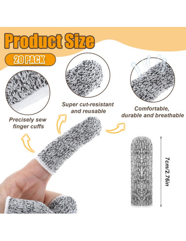 Dedales Resistentes a Cortes SynHHergyx 20 Pcs Reutilizables