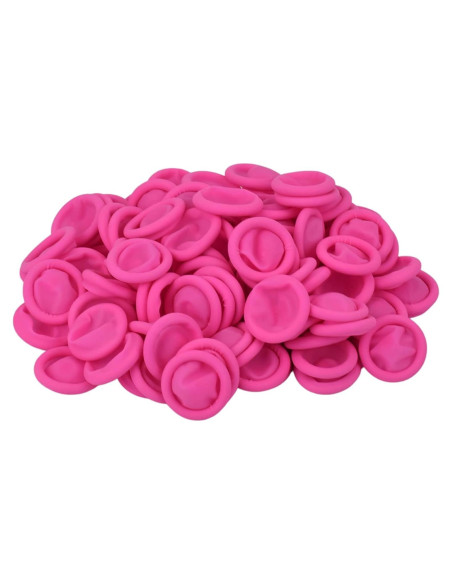 200 Fundas para Dedos de Láttex CREHODEC Medianas Rosas 200 Fundas para Dedos de Láttex CREHODEC Medianas Rosas