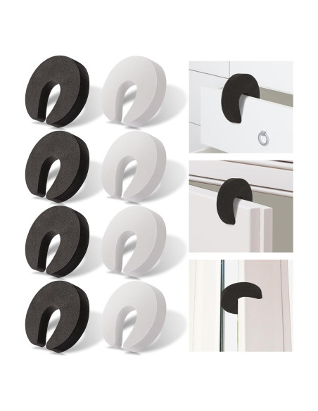 Tope de Puerta de Espuma Jheoyrt 8 Pcs Seguridad Niños Tope de Puerta de Espuma Jheoyrt 8 Pcs Seguridad Niños