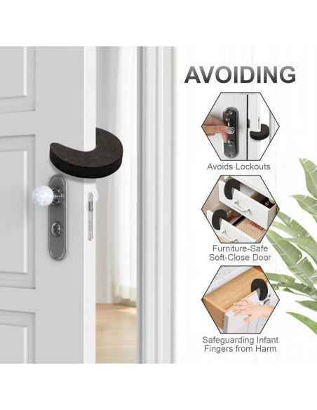 Tope de Puerta de Espuma Jheoyrt 8 Pcs Seguridad Niños Tope de Puerta de Espuma Jheoyrt 8 Pcs Seguridad Niños