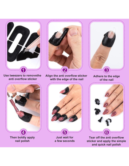 30 Protectores de Esmalte de Uñas Isslly - Cutícula en U 30 Protectores de Esmalte de Uñas Isslly - Cutícula en U
