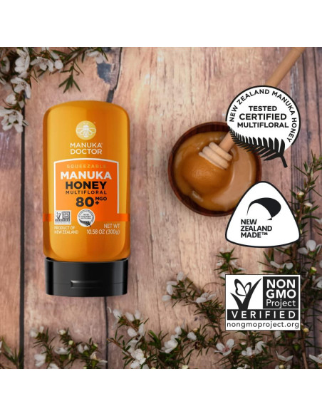 Miel de Manuka Multifloral Manuka Doctor 300 g MGO 80+ Miel de Manuka Multifloral Manuka Doctor 300 g MGO 80+
