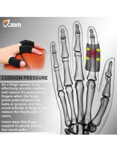 JBM Mangas para Dedos - Paquete de 5 Protectores de Compresión 2