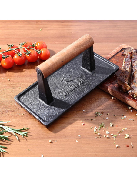 Prensa de Parrilla Hierro Fundido UNCO 22 x 10 cm Prensa de Parrilla Hierro Fundido UNCO 22 x 10 cm