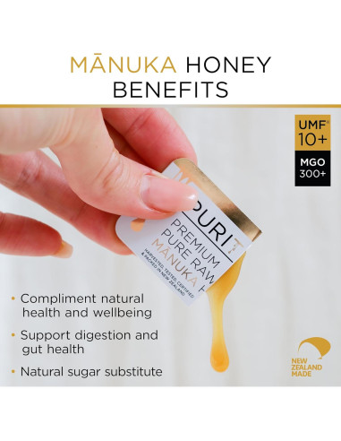 Miel Cruda Manuka Puriti UMF 10+ 21 Paquetes de 5g - Nueva Zelanda