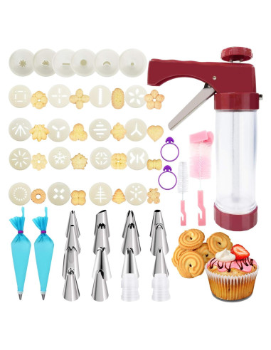 Kit de Prensa de Galletas 45PCS Gelme Nutri con Discos y Puntas