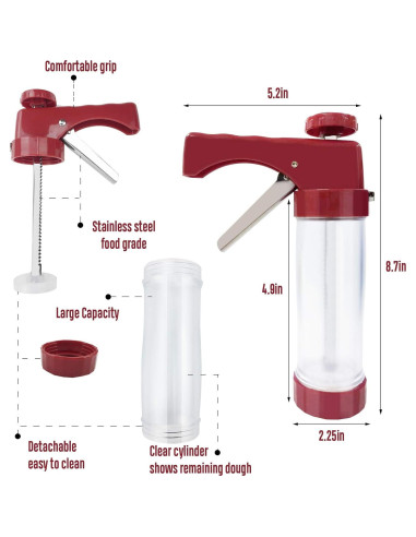 Kit de Prensa de Galletas 45PCS Gelme Nutri con Discos y Puntas