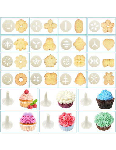 Kit de Prensa de Galletas 45PCS Gelme Nutri con Discos y Puntas