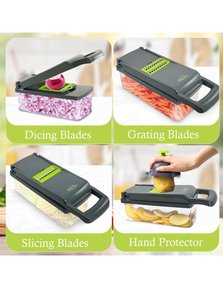 Cortador de Verduras Mandolina NextG Ideaz 16 en 1 Multifuncional Cortador de Verduras Mandolina NextG Ideaz 16 en 1 Multifuncional