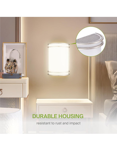 Lámpara de Pared LED ASD 10" Níquel Cepillado 3000K-5000K