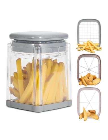 Cortador de Papas Fritas Badelite 3 en 1 Acero Inoxidable