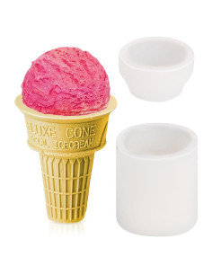 Molde de Silicona Cono y Bola de Helado Liobelon 3D