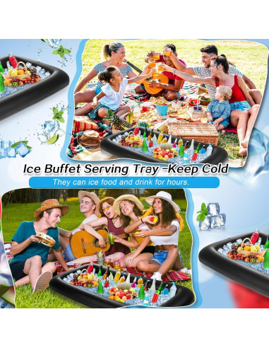 Barra de Servicio Inflable Leitee 132 x 61 x 13 cm Negro