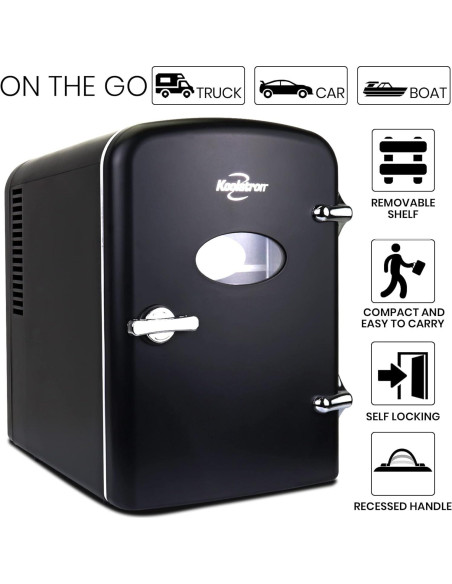 Refrigerador Mini Koolatron KRT04-B 4L Portátil Retro 220V Refrigerador Mini Koolatron KRT04-B 4L Portátil Retro 220V