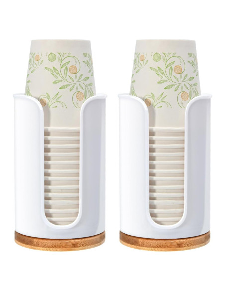 Dispensador de Tazas de Baño Us Beipin - 2 Piezas Blanco Dispensador de Tazas de Baño Us Beipin - 2 Piezas Blanco