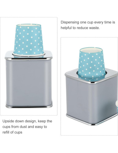 Dispensador de vasos de papel DOITOOL 3 oz con 10 vasos
