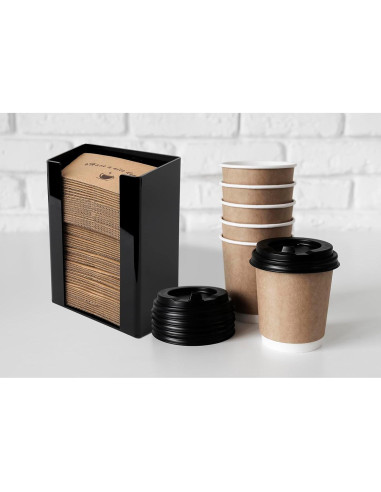 Porta mangas de café Inevibe negro para encimera o pared