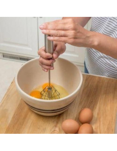Batidor de huevos 30 cm CHARITAS acero inoxidable 2 en 1