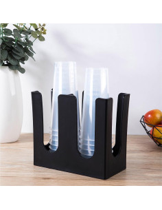 Soporte Dispensador de Vasos de Papel Tirifer 2 Compartimentos 2