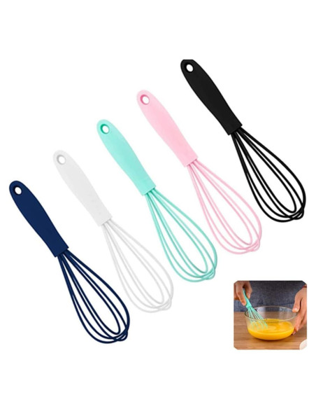 Batidor de Silicona Mini 5 Pcs LAPXSNZD Multicolor 17.2 cm Batidor de Silicona Mini 5 Pcs LAPXSNZD Multicolor 17.2 cm