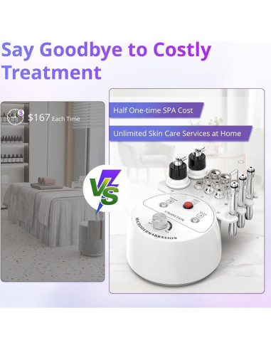 Máquina de Microdermoabrasión UNOISETION 3 en 1 Facial 18x13cm