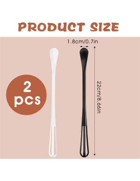 Batidor Mini Multifuncional Andibro 22cm 2 Pcs Negro/Blanco Batidor Mini Multifuncional Andibro 22cm 2 Pcs Negro/Blanco