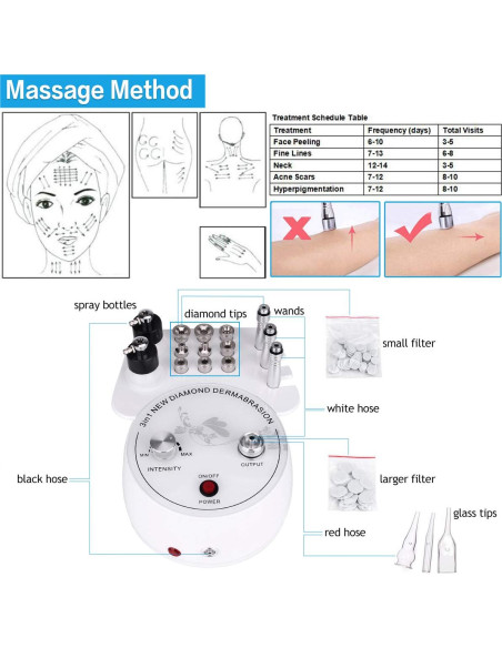 Máquina de Microdermoabrasión 3 en 1 Beauty Star con 9 Cabezas Máquina de Microdermoabrasión 3 en 1 Beauty Star con 9 Cabezas