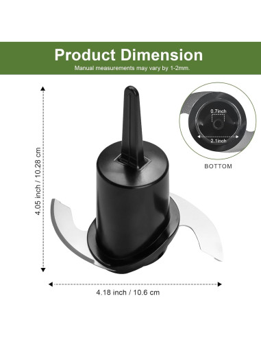 Cuchilla de Corte Doufuhua DLC-2ACBN para Cuisinart Mini Prep Plus