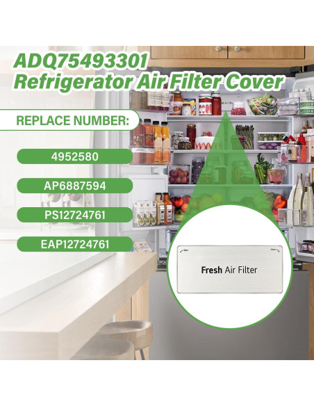 Cubierta Filtro Aire Refrigerador LG ADQ75493301 19.8x9.9cm Cubierta Filtro Aire Refrigerador LG ADQ75493301 19.8x9.9cm