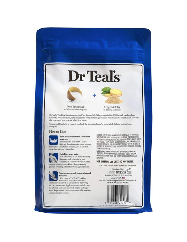 Conjunto de Baño Dr. Teal Sal de Epsom Jengibre 2x1.36kg