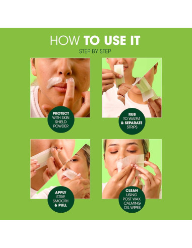 Tiras de Cera Facial Nad's Hipoalergénicas 20 Unidades
