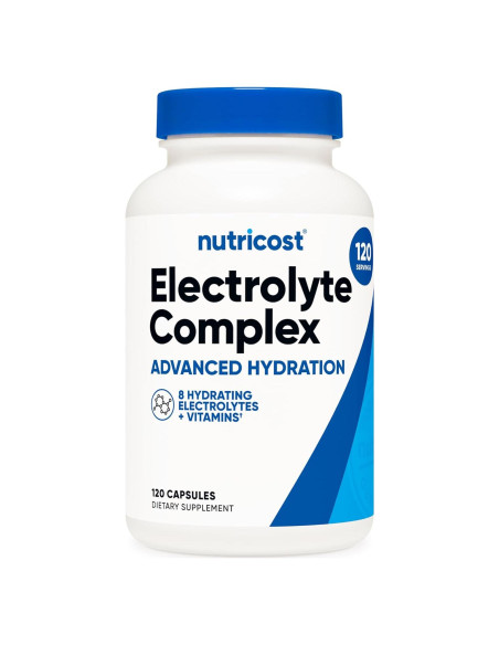 Complejo de Electrolitos Nutricost 120 Cápsulas Sin Gluten Complejo de Electrolitos Nutricost 120 Cápsulas Sin Gluten